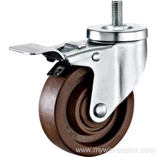 5'' Thread Stem High Temperature Caster With Brake